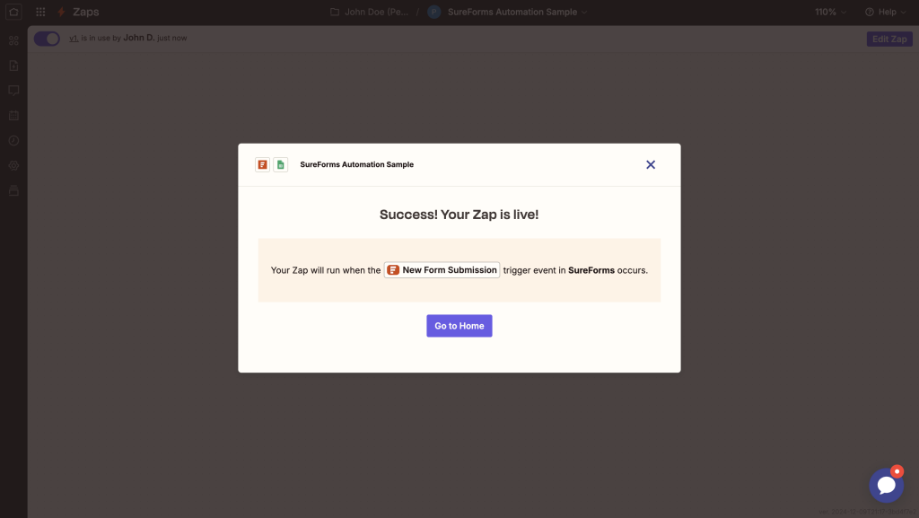 workflow published